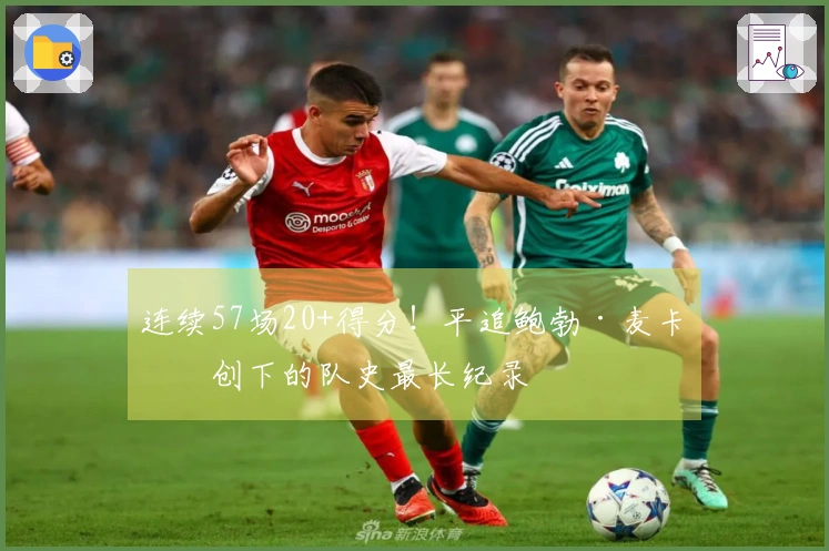 连续57场20+得分！平追鲍勃·麦卡杜创下的队史最长纪录